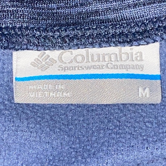 Columbia Sz M funnel neck pull over fleece lined blue - Picture 7 of 10